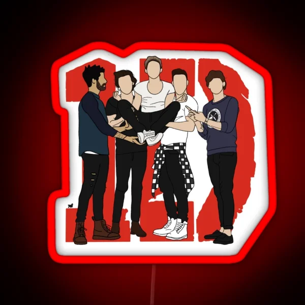One Direction 10 Year Anniversary RGB Neon Sign