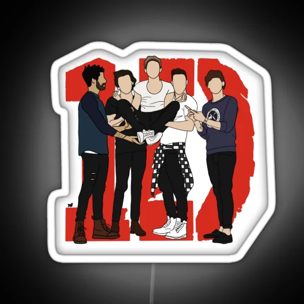 One Direction 10 Year Anniversary RGB Neon Sign
