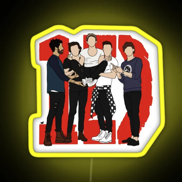 One Direction 10 Year Anniversary RGB Neon Sign