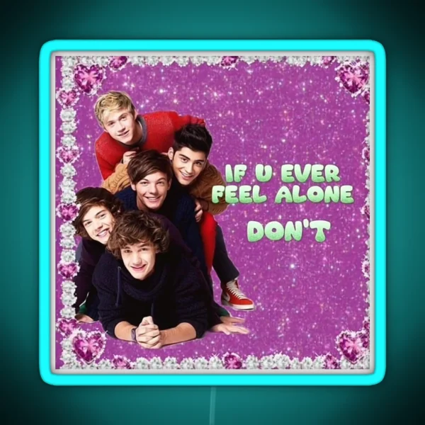 One Direction Cute Style Funny Design RGB Neon Sign
