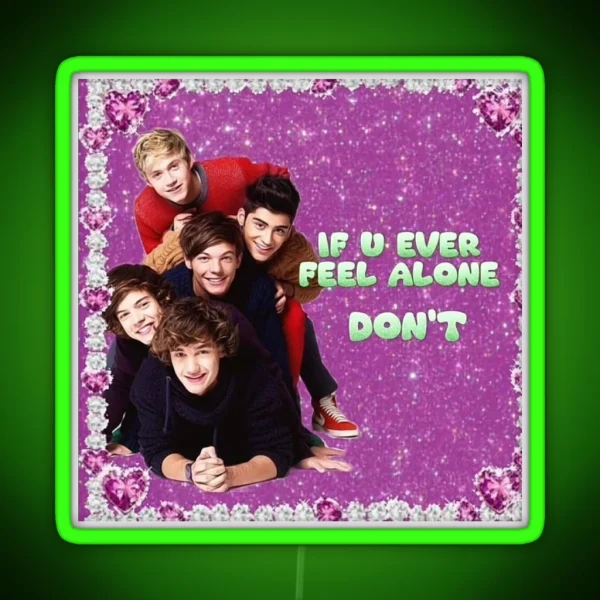 One Direction Cute Style Funny Design RGB Neon Sign
