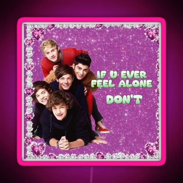 One Direction Cute Style Funny Design RGB Neon Sign