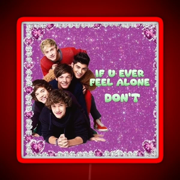 One Direction Cute Style Funny Design RGB Neon Sign