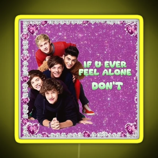 One Direction Cute Style Funny Design RGB Neon Sign