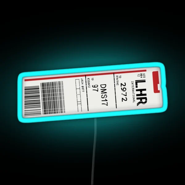 One Direction Take Me Home Luggage Tag RGB Neon Sign