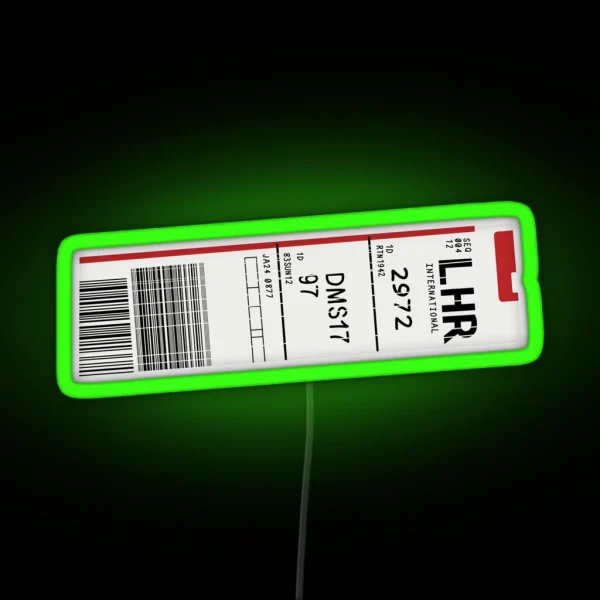 One Direction Take Me Home Luggage Tag RGB Neon Sign