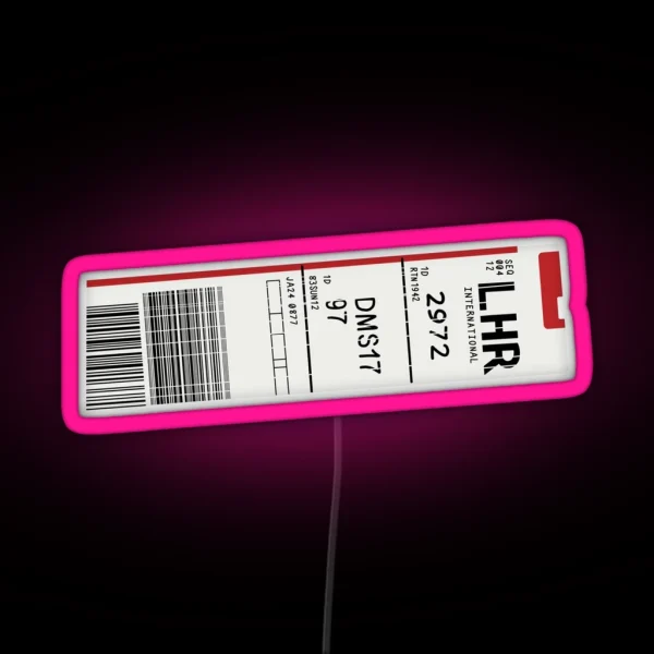 One Direction Take Me Home Luggage Tag RGB Neon Sign