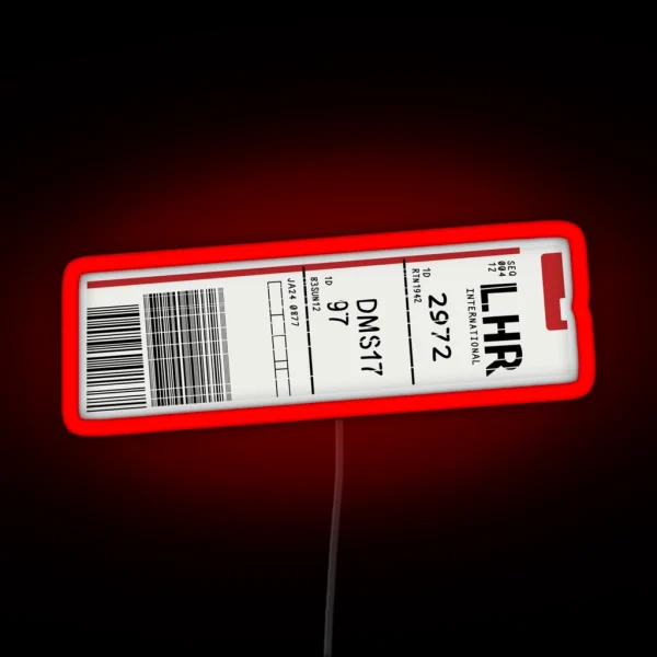 One Direction Take Me Home Luggage Tag RGB Neon Sign