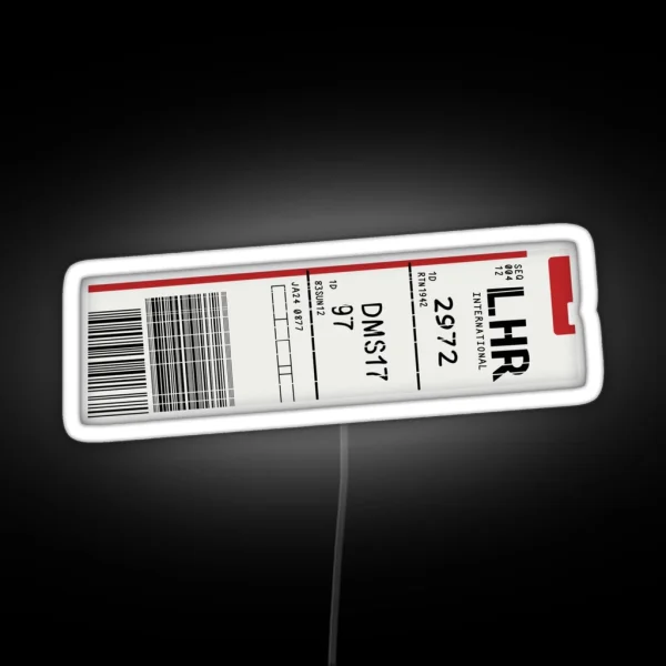 One Direction Take Me Home Luggage Tag RGB Neon Sign