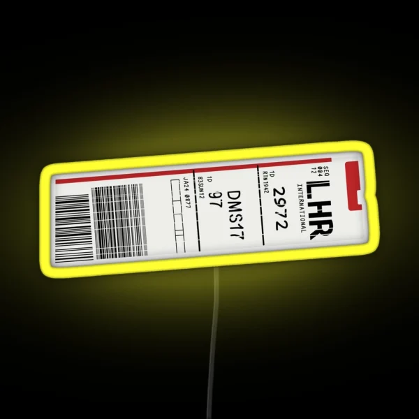 One Direction Take Me Home Luggage Tag RGB Neon Sign