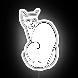 One Line Cat RGB Neon Sign