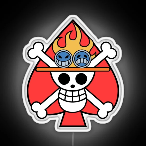 One Piece Ace S Jolly Roger RGB Neon Sign