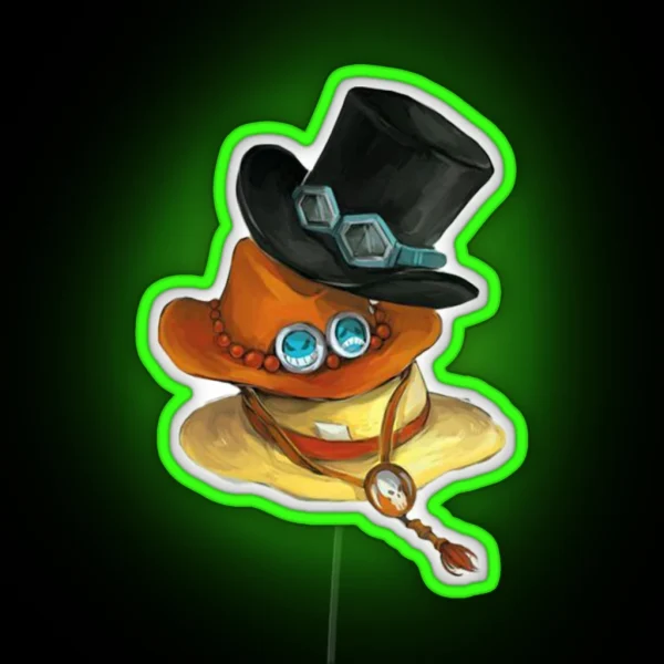One Piece Luffy Ace Sabo RGB Neon Sign
