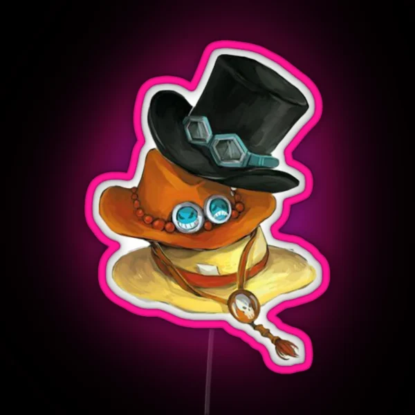 One Piece Luffy Ace Sabo RGB Neon Sign