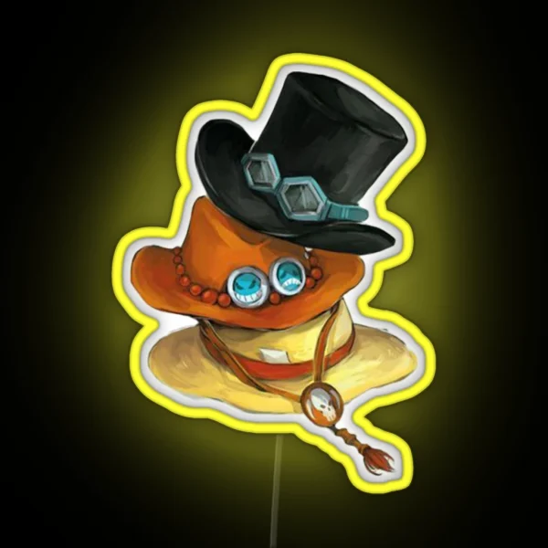 One Piece Luffy Ace Sabo RGB Neon Sign
