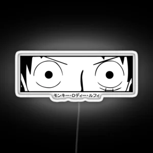 One Piece Luffy Eyes Manga RGB Neon Sign