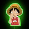 Vibrant One Piece Luffy Picking Nose LED Neon Sign Decoration