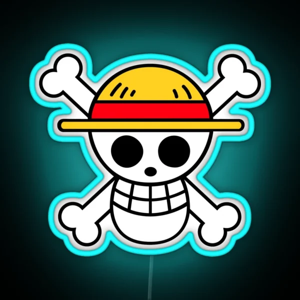 One Piece Luffy Skull RGB Neon Sign