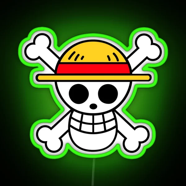 One Piece Luffy Skull RGB Neon Sign