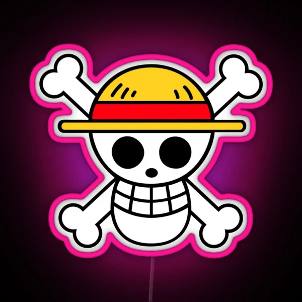 One Piece Luffy Skull RGB Neon Sign