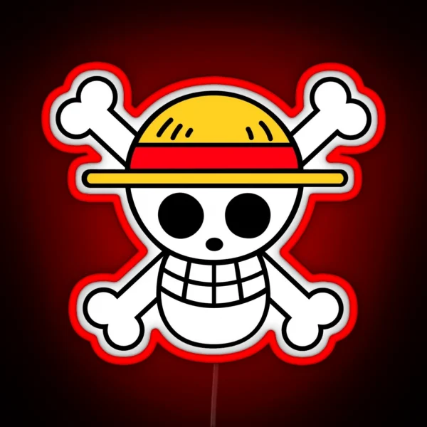 One Piece Luffy Skull RGB Neon Sign