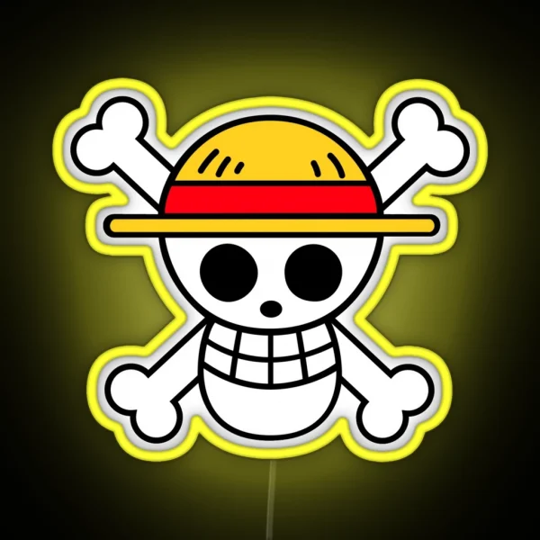 One Piece Luffy Skull RGB Neon Sign