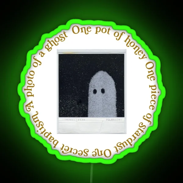 One Pot Of Honey One Piece Of Stardust One Secret Baptism A Photo Of A Ghost RGB Neon Sign