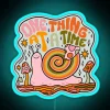 RGB neon wall decoration reminding simplicity in modern home decor