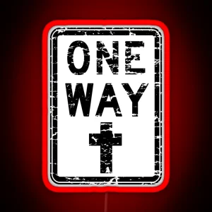 ONE WAY SIGN RGB Neon Sign