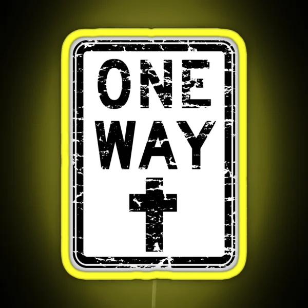 ONE WAY SIGN RGB Neon Sign