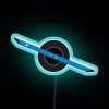 Vibrant neon lights display customizable RGB colors on a wheel shape.