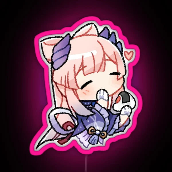 Onigiri Kokomi RGB Neon Sign