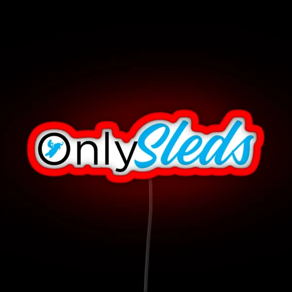 Only Sleds Snowmobile Snow Mobile RGB Neon Sign