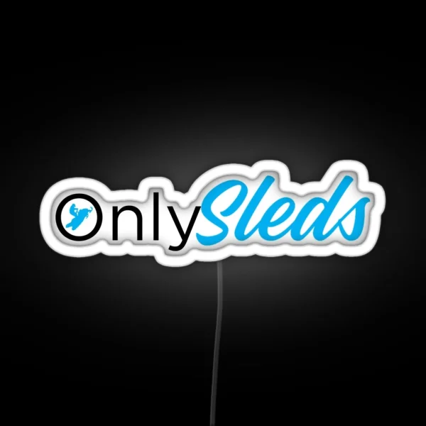 Only Sleds Snowmobile Snow Mobile RGB Neon Sign