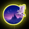 Magical Unicorn Color-Changing LED Sign with Vibrant Rainbow Neon Accents