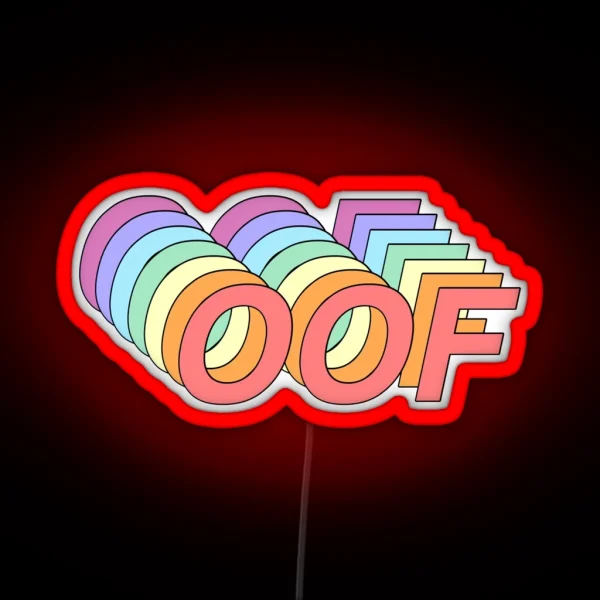 Oof RGB Neon Sign