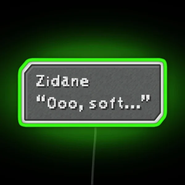 Ooo Soft Zidane Tribal Dialogue Box RGB Neon Sign