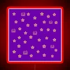 Neon Wall Sign of Open Book Surrounded by Blooming Flowers