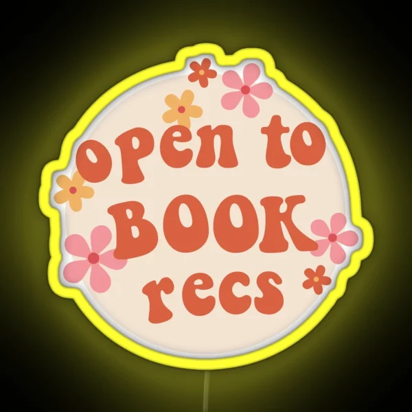 Open To Book Recs RGB Neon Sign