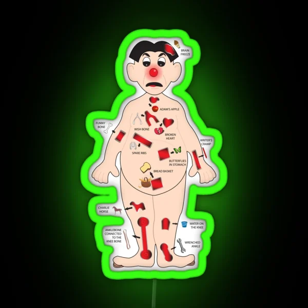 OPERATION Board Game Man Raise A Smile For Those In RGB Neon Sign