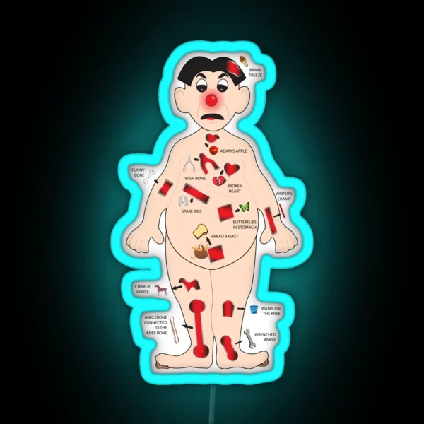 OPERATION Board Game Man Raise A Smile For Those In RGB Neon Sign
