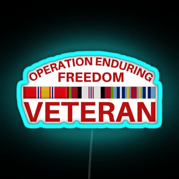 Operation Enduring Freedom Veteran RGB Neon Sign