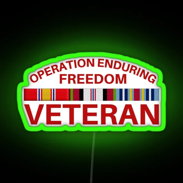 Operation Enduring Freedom Veteran RGB Neon Sign