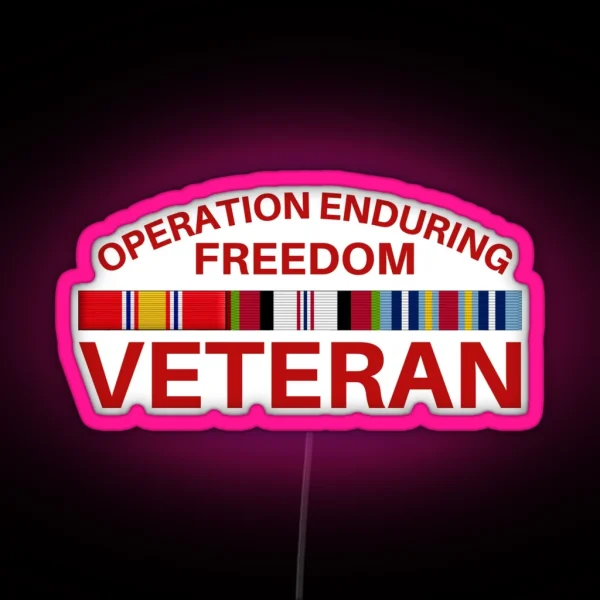 Operation Enduring Freedom Veteran RGB Neon Sign