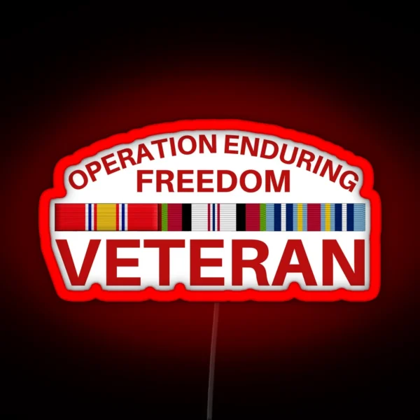 Operation Enduring Freedom Veteran RGB Neon Sign