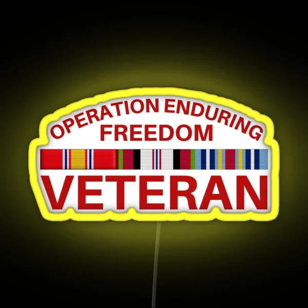 Operation Enduring Freedom Veteran RGB Neon Sign