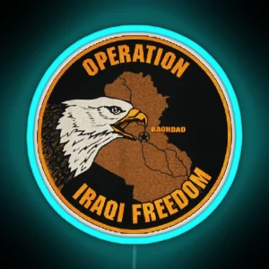 Operation Iraqi Freedom RGB Neon Sign