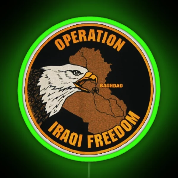Operation Iraqi Freedom RGB Neon Sign