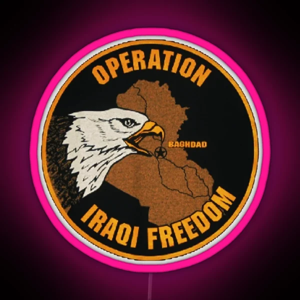 Operation Iraqi Freedom RGB Neon Sign