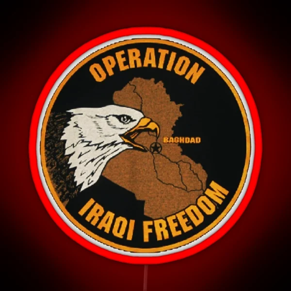 Operation Iraqi Freedom RGB Neon Sign